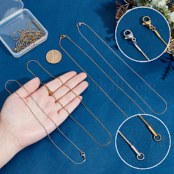 10Pcs 2 Colors 0.9MM 304 Stainless Steel Snake Chain Necklaces&nbsp;STAS-AR0002-64