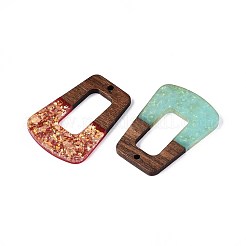 Opaque Resin and Walnut Wood Pendants&nbsp;RESI-T060-20M