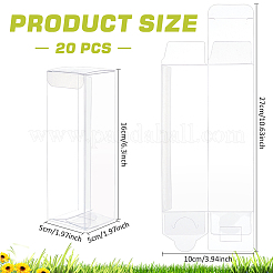20Pcs Rectangle Transparent Plastic PVC Box Gift Packaging&nbsp;CON-BC0007-28