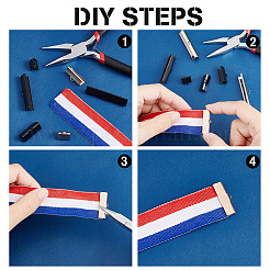 32Pcs 16 Style Brass Ribbon Crimp Ends&nbsp;KK-PH0009-44