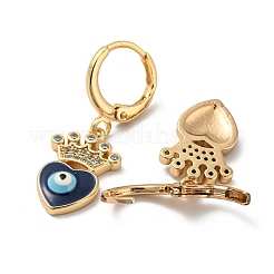 Real 18K Gold Plated Brass Dangle Leverback Earrings&nbsp;EJEW-A033-08G-01