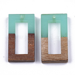 Resin & Walnut Wood Pendants&nbsp;LS-RESI-S358-10G