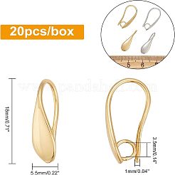 Brass Earring Hooks&nbsp;KK-FH0001-15