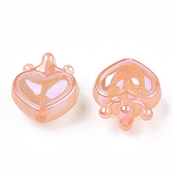 UV Plating Rainbow Iridescent Acrylic Beads&nbsp;OACR-T027-01-A05