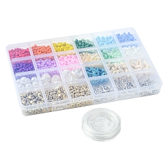 DIY Ocean Beach Theme Glass Seed Beaded Stretch Jewelry Set Kits&nbsp;DIY-FS0006-90