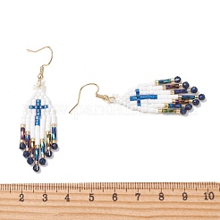 Glass Seed Beads Dangle Earrings&nbsp;EJEW-MZ00737-02