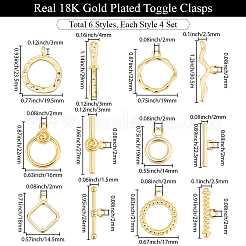 24Pcs 6 Styles Alloy Toggle Clasps&nbsp;FIND-BBC0005-06
