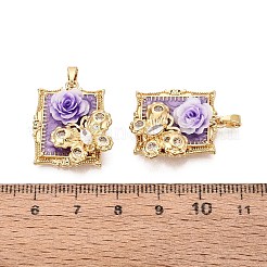 Brass Enamel Pendants&nbsp;KK-SZC0009-12G-02