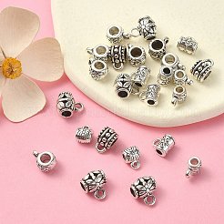 25Pcs 5 Styles Alloy Tube Bails&nbsp;TIBE-YW0001-48