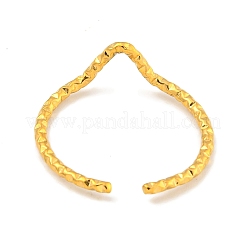 Ion Plating(IP) 304 Stainless Steel V-shape Open Cuff Ring for Women&nbsp;RJEW-A043-30G