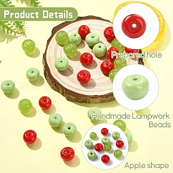 30Pcs 3 Colors Handmade Lampwork Beads&nbsp;LAMP-YW0004-25