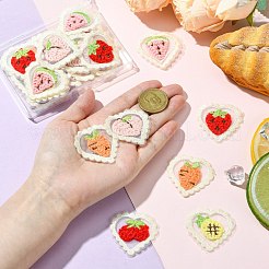 30Pcs 6 Styles Heart Computerized Embroidery Cloth Iron On/Sew On Patches&nbsp;DIY-CJ0003-17