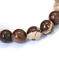 Natural Zebra Jasper Round Bead Strands&nbsp;X-G-E334-4mm-12