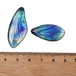 4Pcs Transparent Epoxy Resin Butterfly Wings Pendants&nbsp;RESI-C057-04A