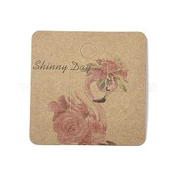 Square Paper Hair Clip Display Cards&nbsp;DIY-B061-01A-04