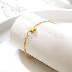 304 Stainless Steel Star Link Bracelet for Women&nbsp;YU5117-1