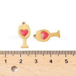 304 Stainless Steel Enamel Pendants&nbsp;STAS-R168-15G