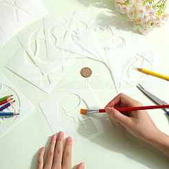 16Pcs Sports Ball Theme PET Plastic Drawing Painting Stencils Templates&nbsp;DIY-WH20002-09