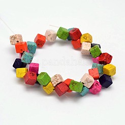 Cube Synthetic Turquoise Bead Strands&nbsp;G-M150-24