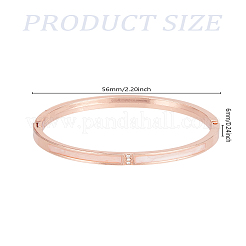 1Pc Zinc Alloy Rhinestone Hinged Bangles for Women&nbsp;BJEW-LP0010-64RG