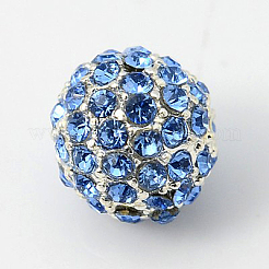 Alloy Rhinestone Beads&nbsp;RB-A034-10mm-S