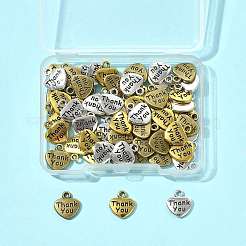 60Pcs 3 Colors Tibetan Style Alloy Charms&nbsp;FIND-FS0004-52