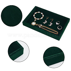 Rectangle Wood Covered with Velvet Jewelry Display Trays&nbsp;AJEW-WH0332-26