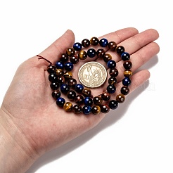 Natural Tiger Eye Beads Strands&nbsp;G-F173-14-8mm