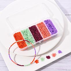 90G 5 Colors 12/0 Baking Paint Glass Seed Beads&nbsp;SEED-YW0001-14B