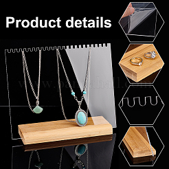Acrylic Necklace Display Planks&nbsp;NDIS-WH0009-14A