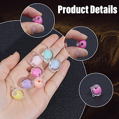 70Pcs 7 Colors Transparent Acrylic Beads&nbsp;MACR-PA0001-73