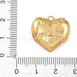 Valentine's Day 304 Stainless Steel Enamel Pendants&nbsp;STAS-E524-06B-G