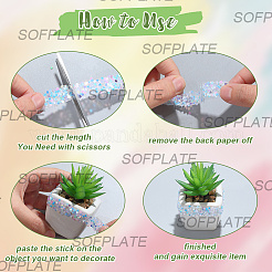 5M Self Adhesive Resin Star Tape&nbsp;DIY-SP0004-56F