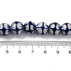 Handmade Blue and White Porcelain Beads Strands&nbsp;PORC-I027-03I