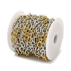 Ion Plating(IP) 304 Stainless Steel Two-Tone Link Chains&nbsp;CHS-M006-08PG