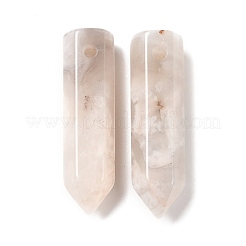 Natural White Crazy Agate Pointed Pendants&nbsp;G-D460-01P