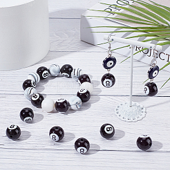 60pcs Opaque Acrylic Beads&nbsp;OACR-SP0001-12