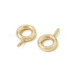 Brass Screw Eye Peg Bails&nbsp;KK-CBAA41C-14G