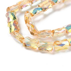 Transparent Electroplate Glass Beads Strands&nbsp;GLAA-Q099-J01-04