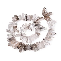 Natural Green Lodolite Quartz/Garden Quartz/Green Phantom Quartz Beads Strands&nbsp;G-N362-16A-01