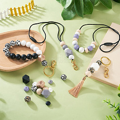 DIY Beaded Keychain Bracelet Making Kit&nbsp;DIY-TA0004-23