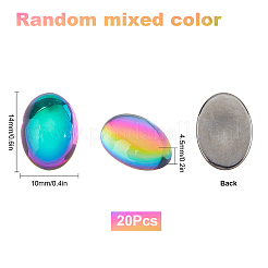 20Pcs Transparent K9 Glass Cabochons&nbsp;GGLA-SC0001-09