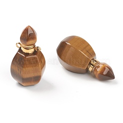 Faceted Natural Tiger Eye Pendants&nbsp;G-H252-B01