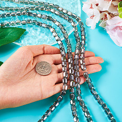 2 Strands Transparent Electroplate Glass Beads Strand&nbsp;GLAA-TA0002-62