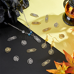 16Pcs 4 Style 304 Stainless Steel Pendants&nbsp;STAS-UN0038-89