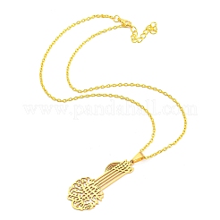 201 Stainless Steel Pendant Necklaces&nbsp;NJEW-E101-03G