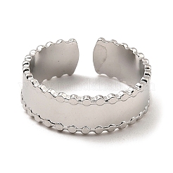 Non-Tarnish 304 Stainless Steel Open Cuff Rings&nbsp;RJEW-Z018-11P