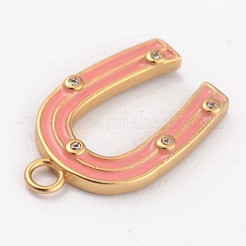 Brass Micro Pave Clear Cubic Zirconia Pendants&nbsp;KK-B030-13G-G