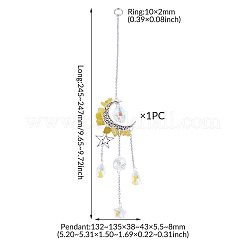 Moon & Star Alloy Hanging Ornaments&nbsp;HJEW-TADJ0022