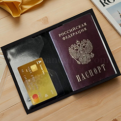 2Pcs 2 Colors PU Leather Passport Cover&nbsp;OFST-CL0001-10C